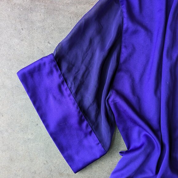 Vintage Victoria's Secret Gold Label Short Purple Robe one size - Picture 4 of 9